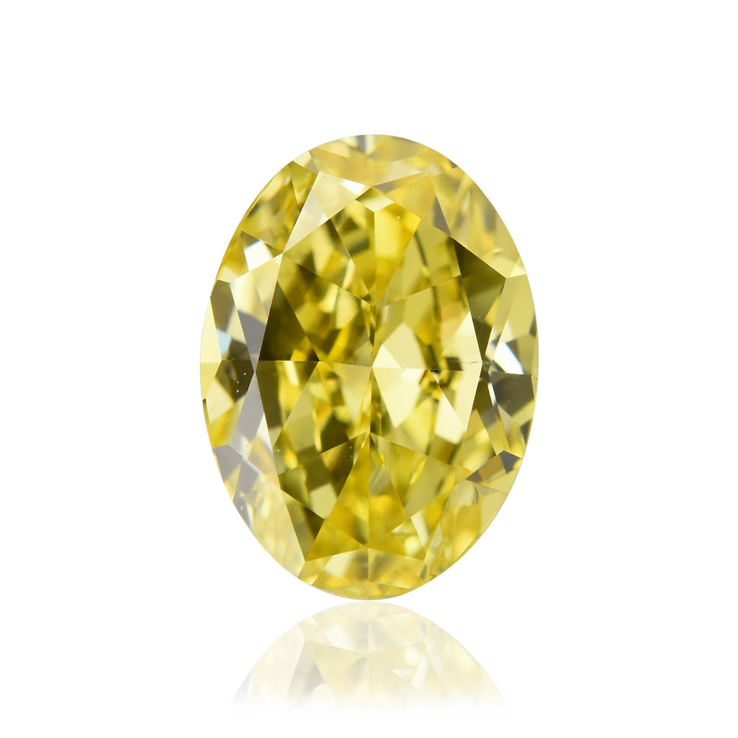 0,51 Karat Fancy Vivid Yellow Oval Diamond VS1 GIA
