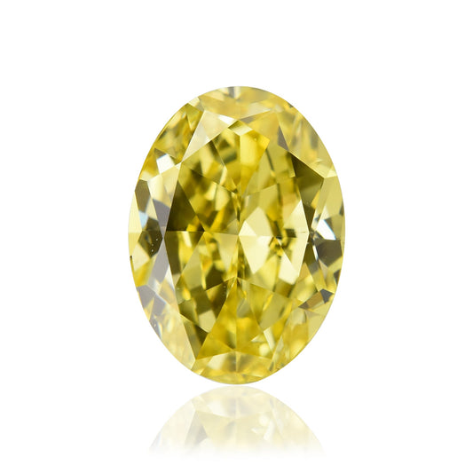 0,51 Karat Fancy Vivid Yellow Oval Diamond VS1 GIA