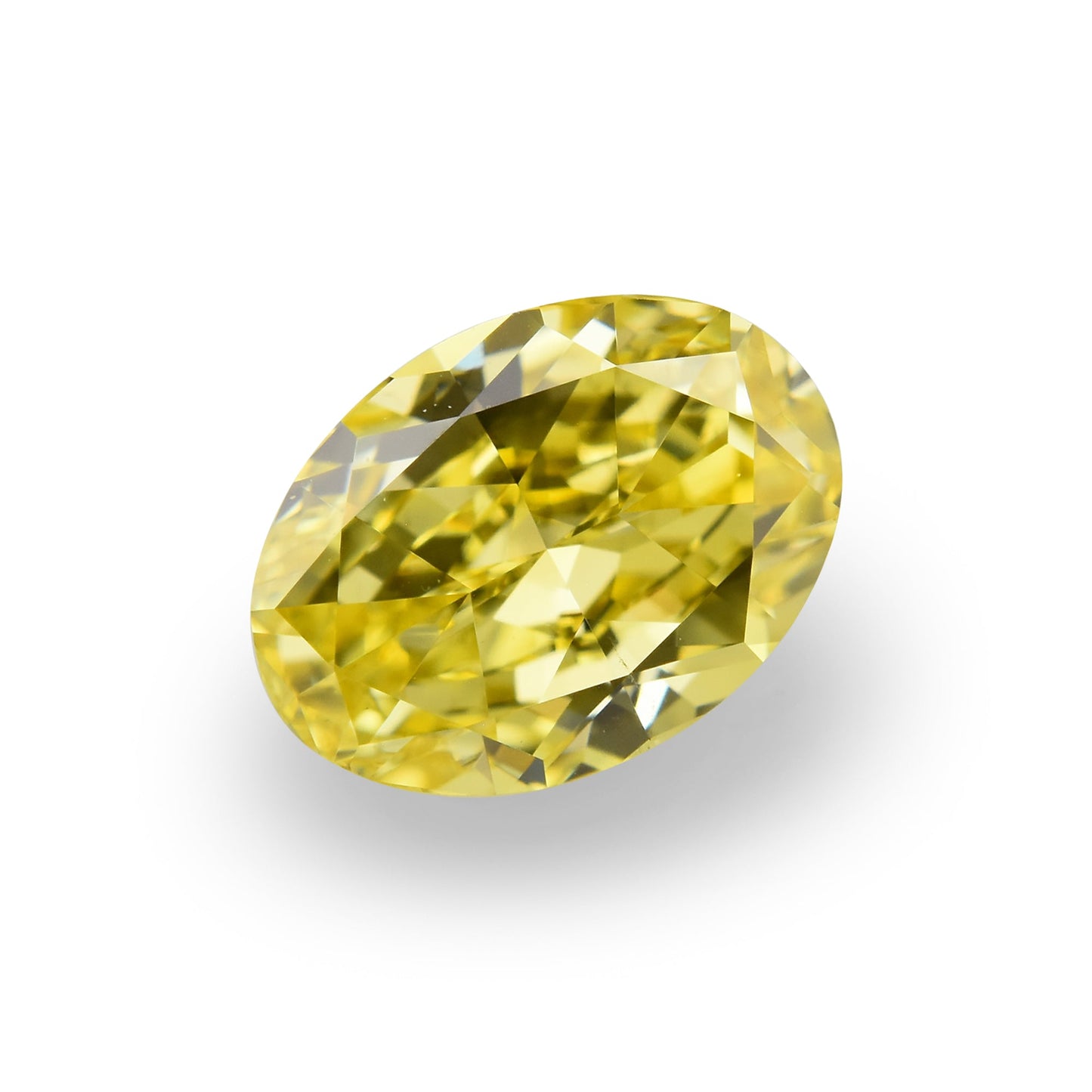 0,51 Karat Fancy Vivid Yellow Oval Diamond VS1 GIA