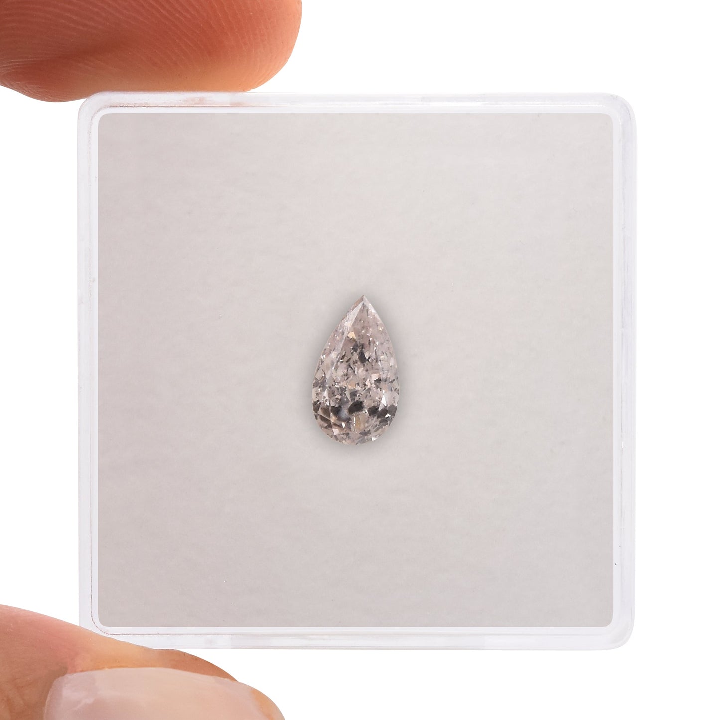 0,50 Karat sehr hellrosa birnenförmiger Diamant (I2) GIA