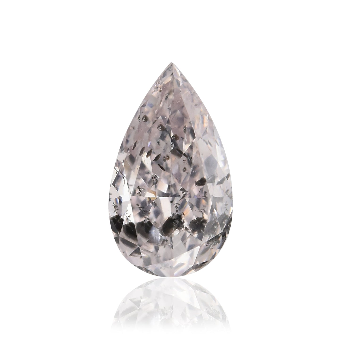 0,50 Karat sehr hellrosa birnenförmiger Diamant (I2) GIA