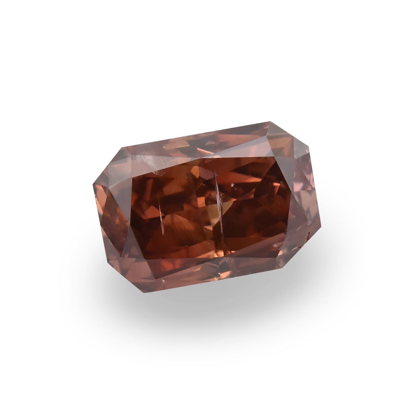 0,32 Karat Fancy Deep Brown Pink Radiant Diamond (I1) GIA
