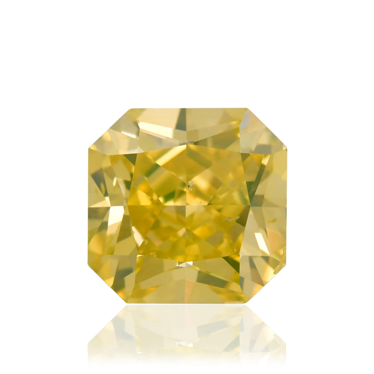 0.94 Carat Fancy Intense Yellow Radiant Diamond SI1 GIA