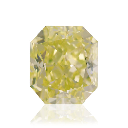 1,03 Karat Fancy Greenish Yellow Radiant I1 GIA
