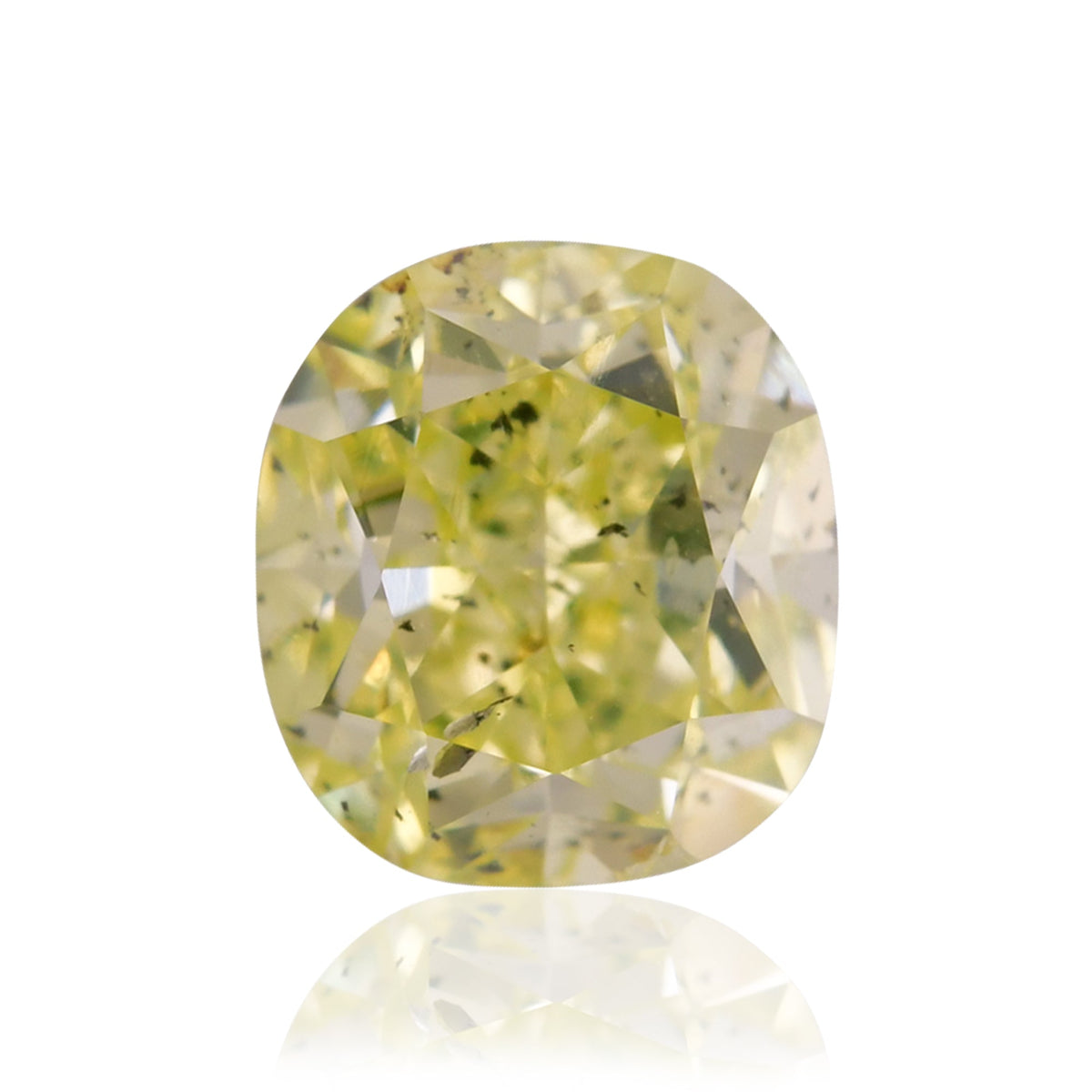 1,23 Karat Fancy Yellow Cushion Diamond I1 GIA