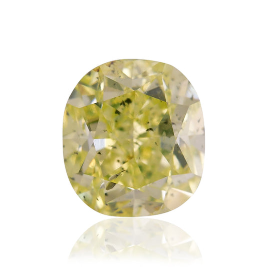 1,23 Karat Fancy Yellow Cushion Diamond I1 GIA
