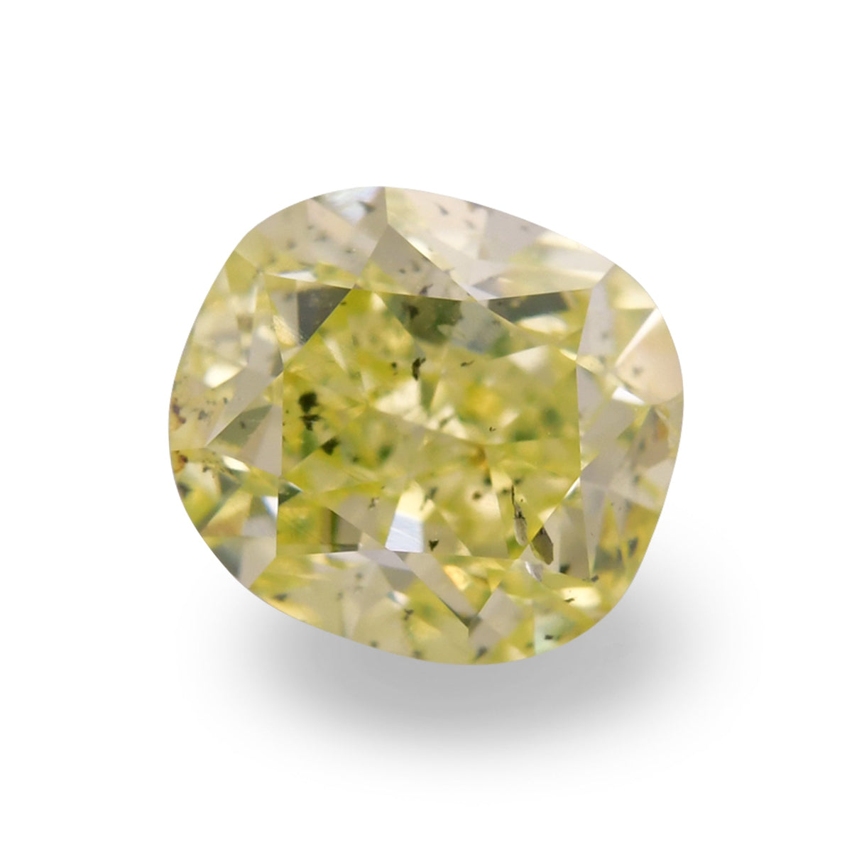1,23 Karat Fancy Yellow Cushion Diamond I1 GIA