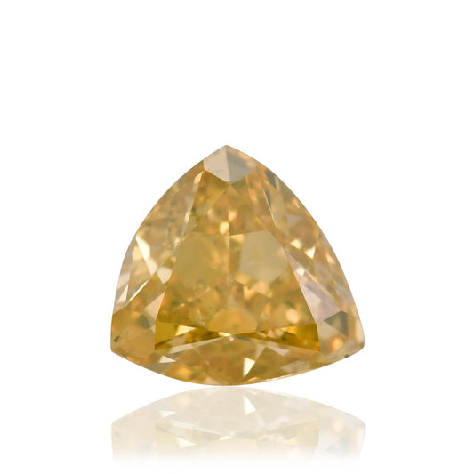 1,10 Karat Fancy Deep Brownish Yellow Triangle Diamond SI1 GIA
