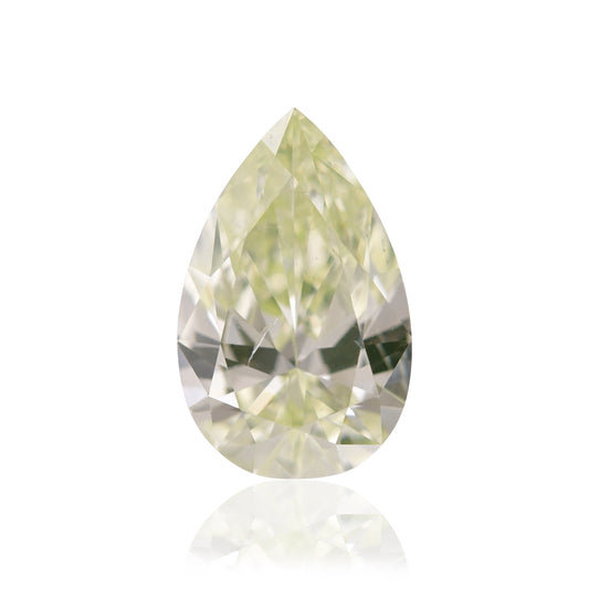 0,51 Karat Fancy Light Green Yellow Pear Diamond SI2 GIA