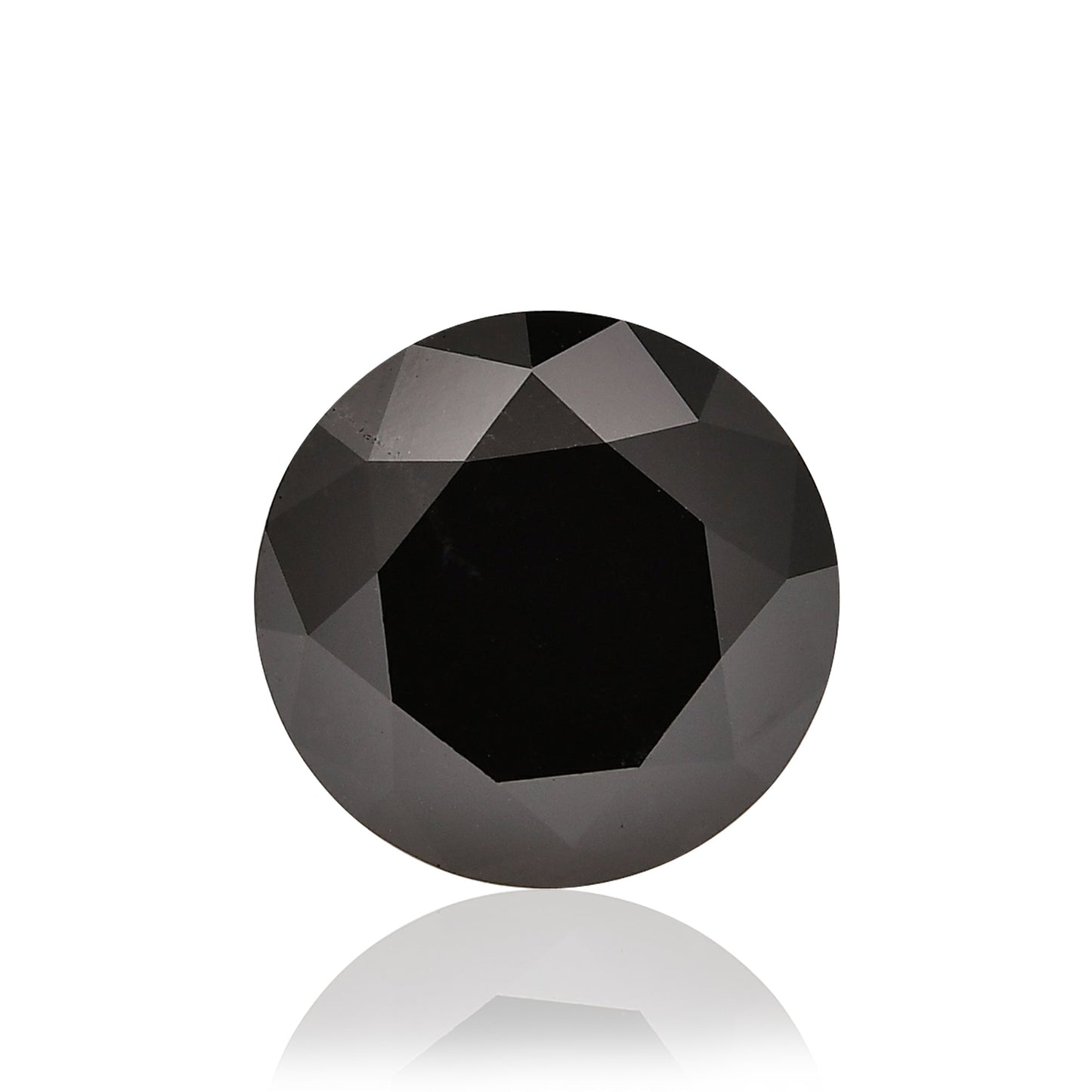 3.74 Carat Fancy Black Round Brilliant Diamond  GIA