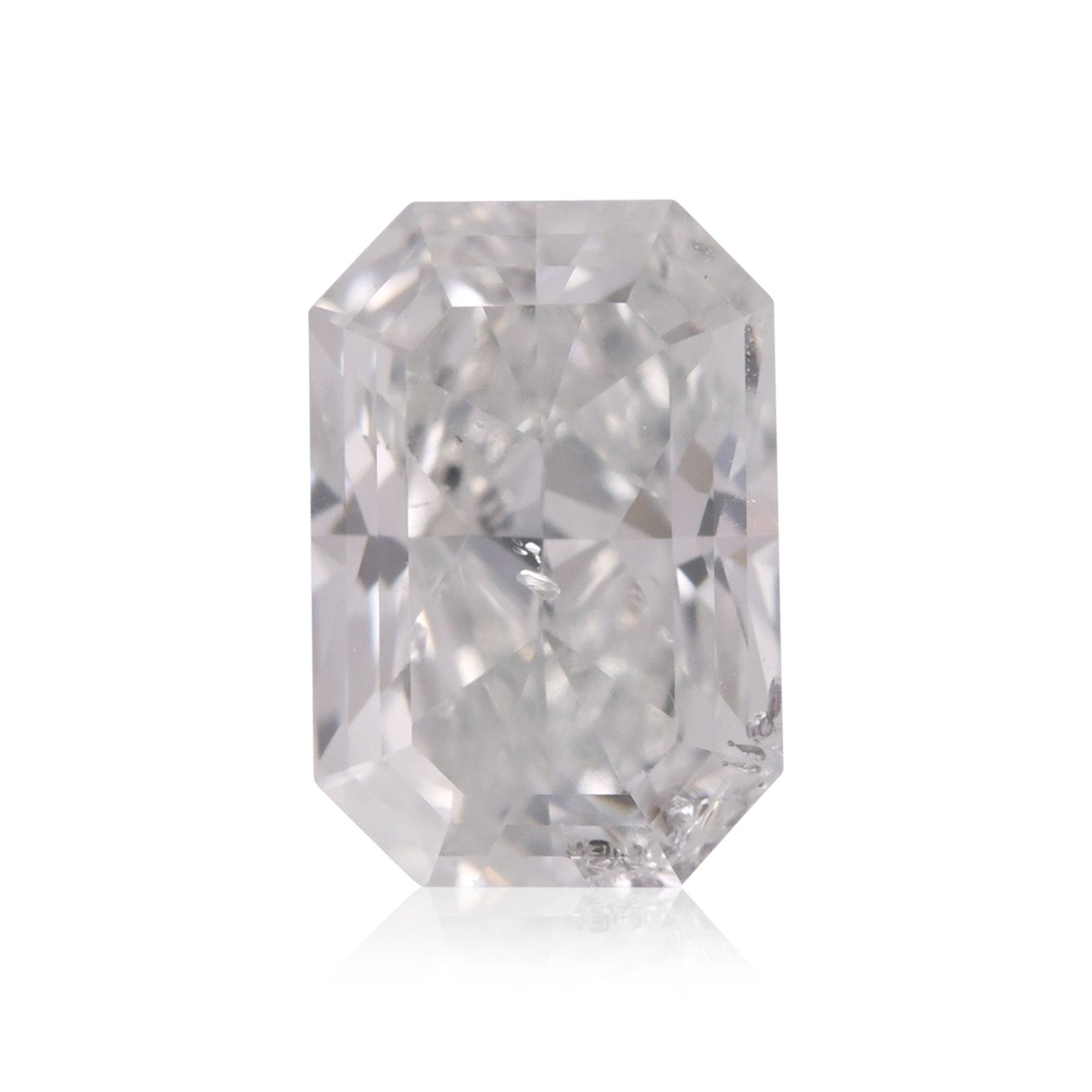 0.75 Carat Very Light Yellow Green Radiant Diamond (SI2) GIA