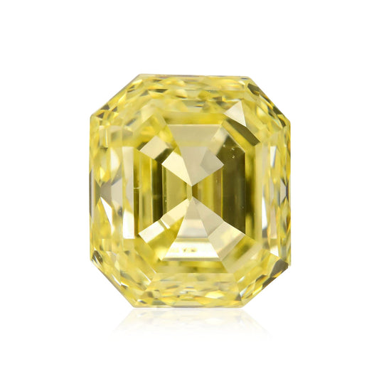 0.77 Carat Fancy Yellow Emerald Diamond VS2 GIA