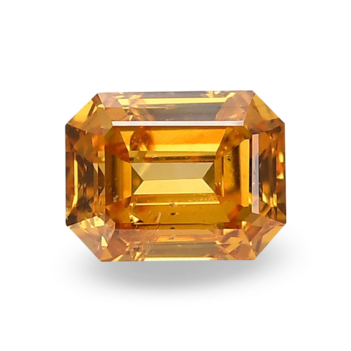 0.22 Carat Fancy Deep Yellow Orange Emerald Diamond (I1) GIA