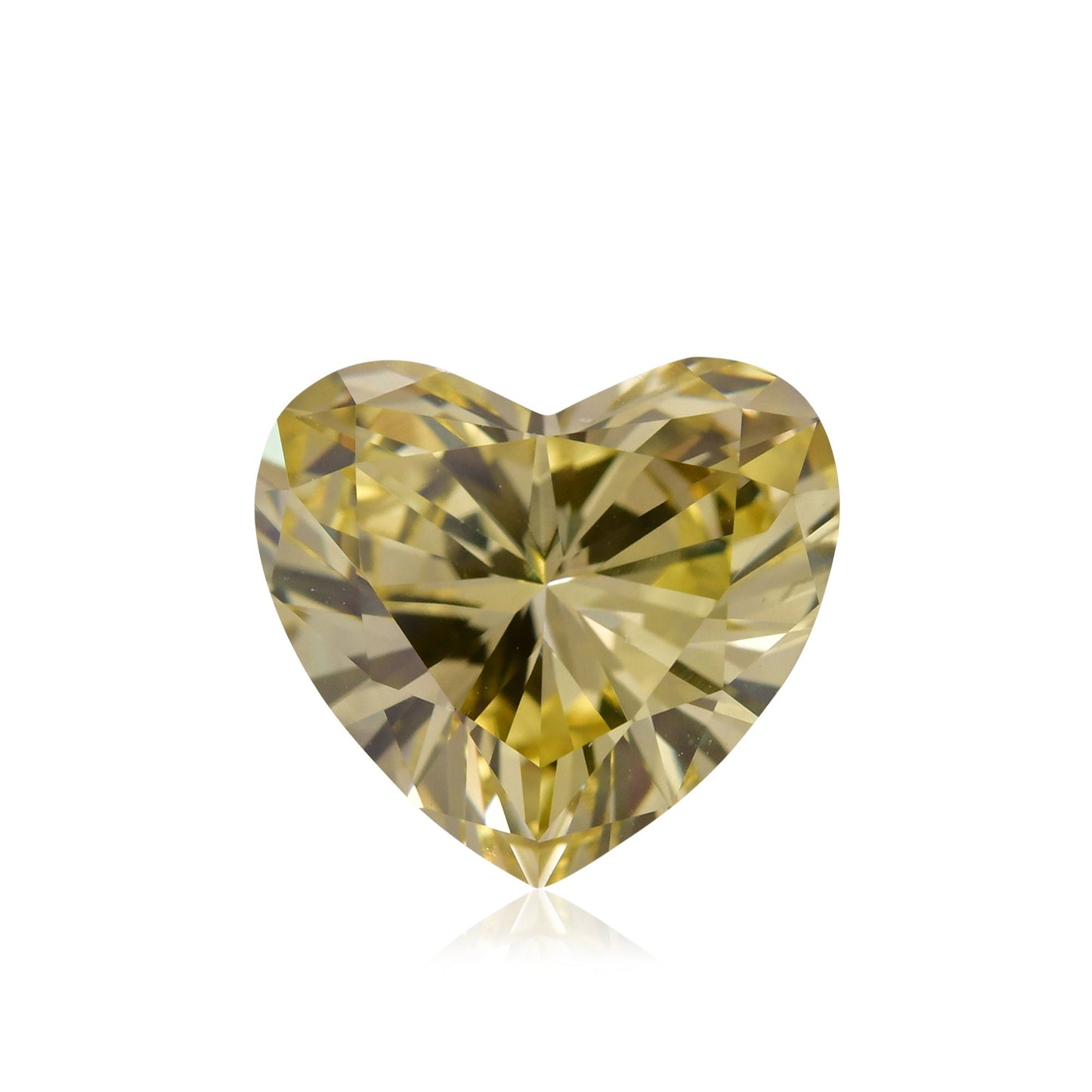 2.77 Carat Fancy Brownish Greenish Yellow HEART Diamond VVS2 GIA