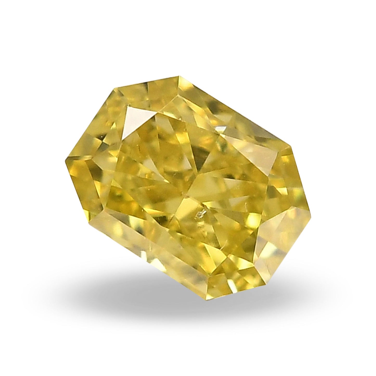 0.43 Carat Fancy Vivid Yellow Radiant Diamond VS2 GIA