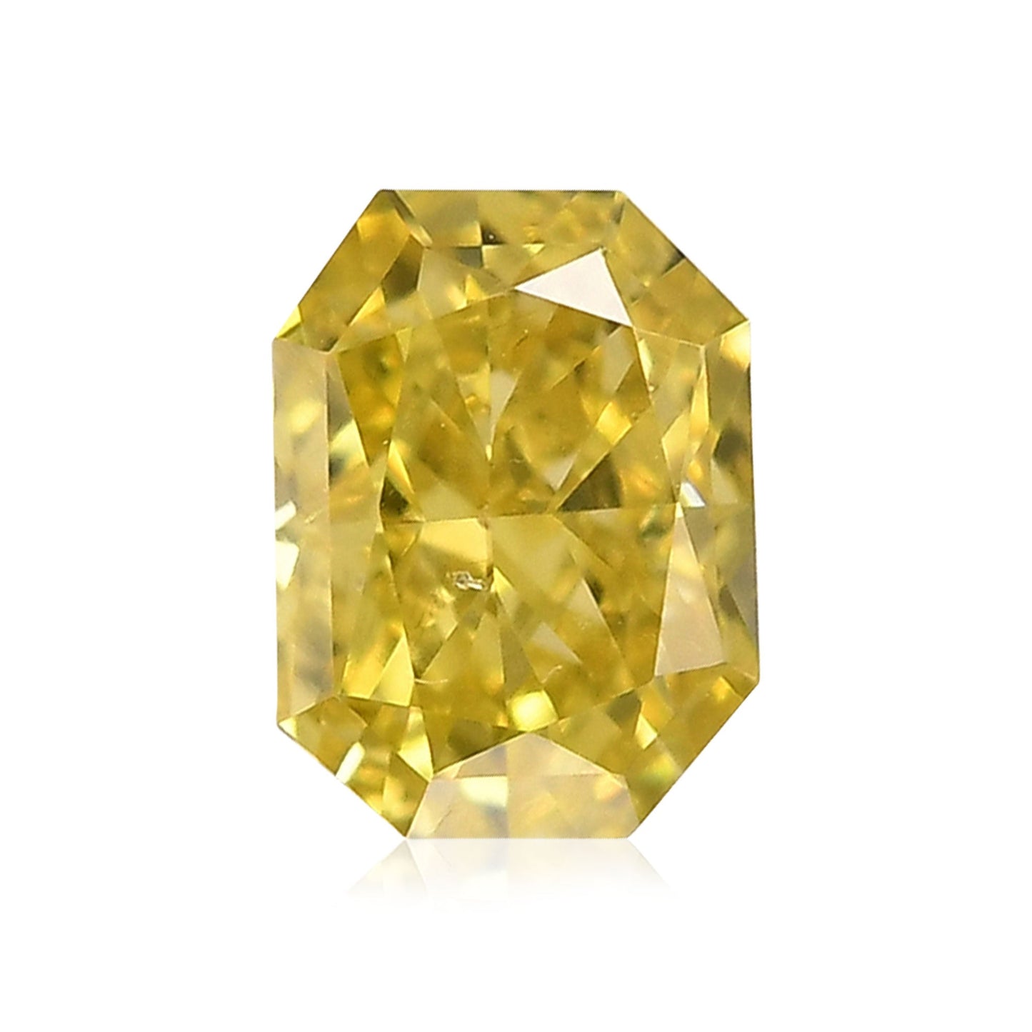0.43 Carat Fancy Vivid Yellow Radiant Diamond VS2 GIA