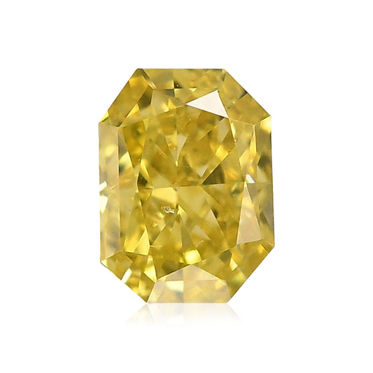 0,43 Karat Fancy Vivid Yellow Radiant Diamant VS2 GIA