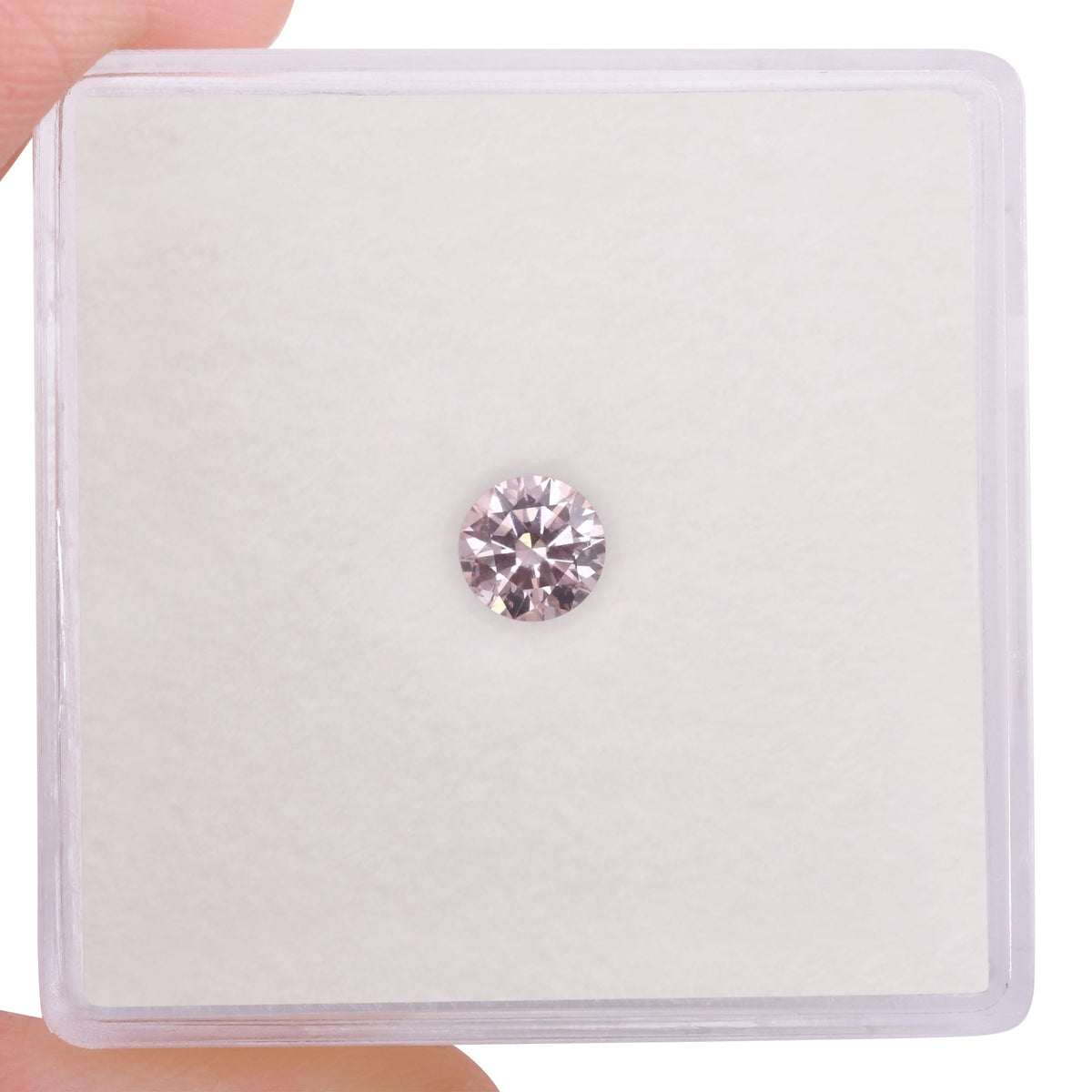 0,26 Karat Fancy Purplish Pink Round Diamond SI1 GIA & ARGYLE