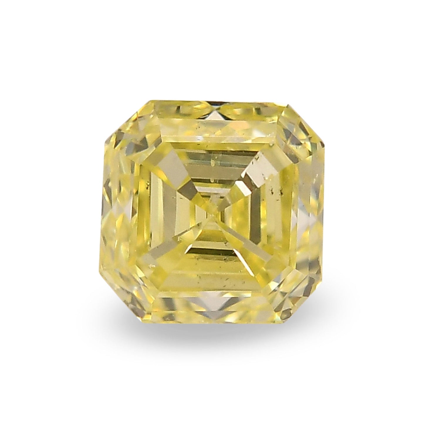 0,61 Karat Fancy Intense Yellow Asscher-Diamant (SI2)