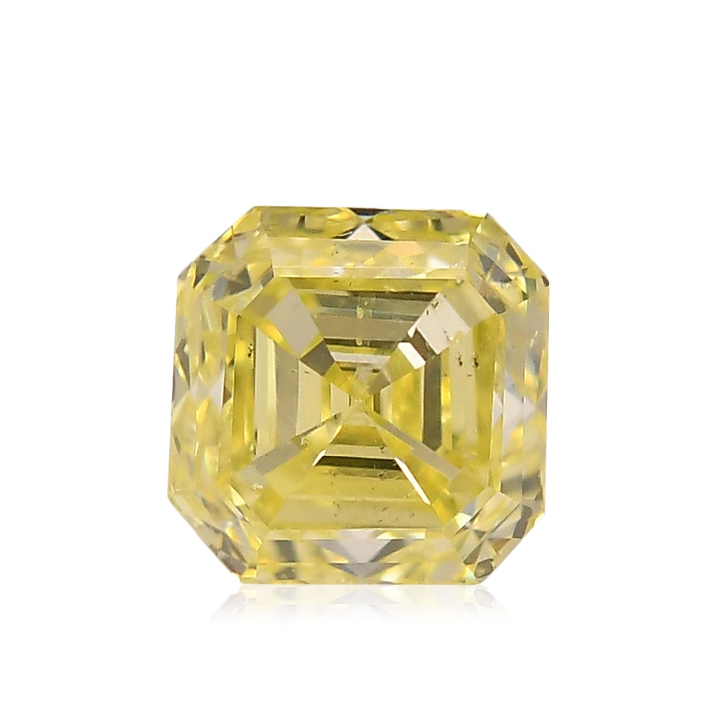 0,61 Karat Fancy Intense Yellow Asscher-Diamant (SI2)
