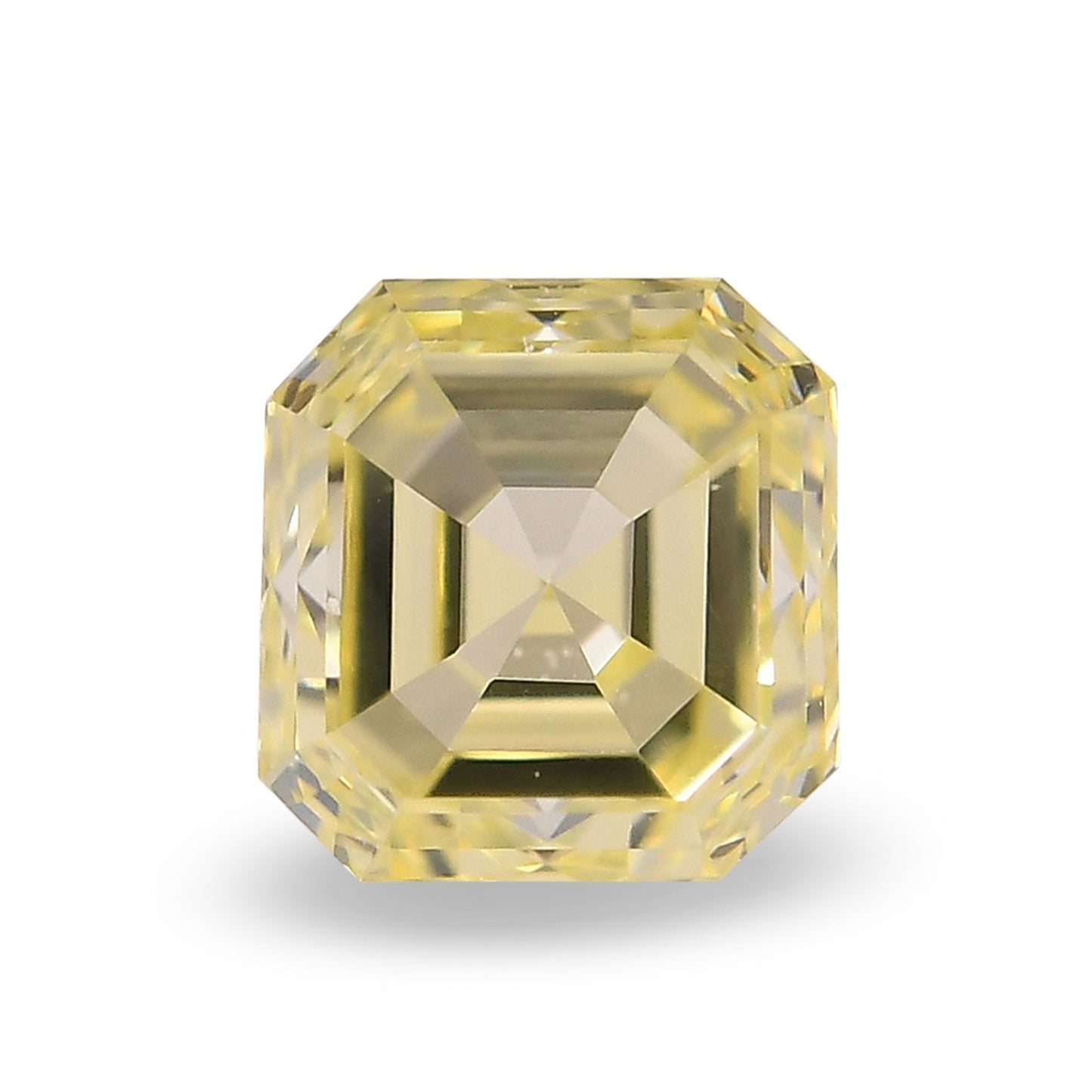 0.58 Carat Fancy Yellow Asscher Diamond (SI1)