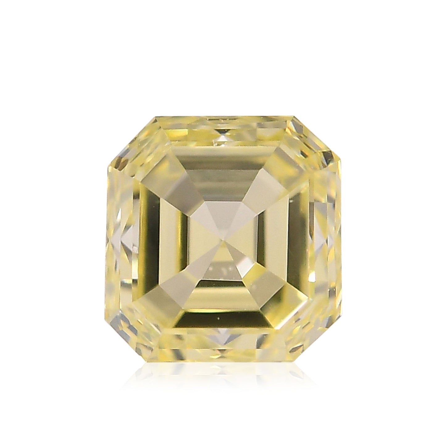 0.58 Carat Fancy Yellow Asscher Diamond (SI1)