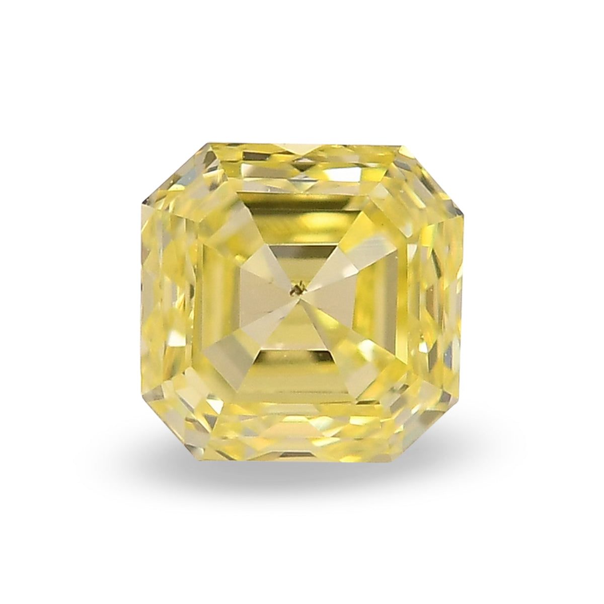 0.38 Carat Fancy Yellow Asscher Diamond (SI1)