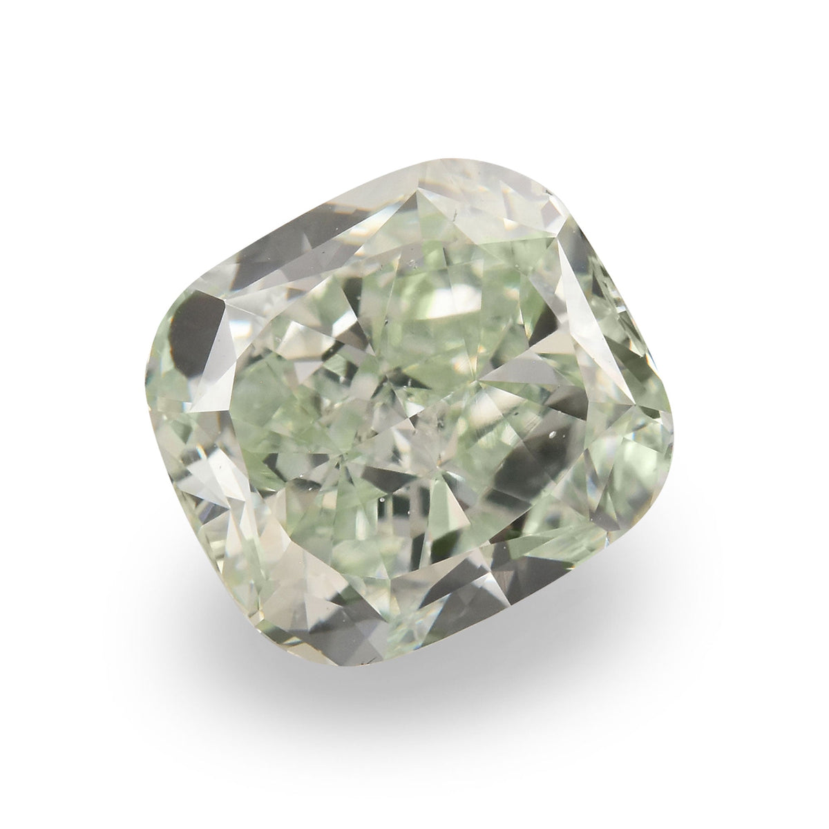 1,67 Karat Fancy Green Cushion Diamond SI1 GIA
