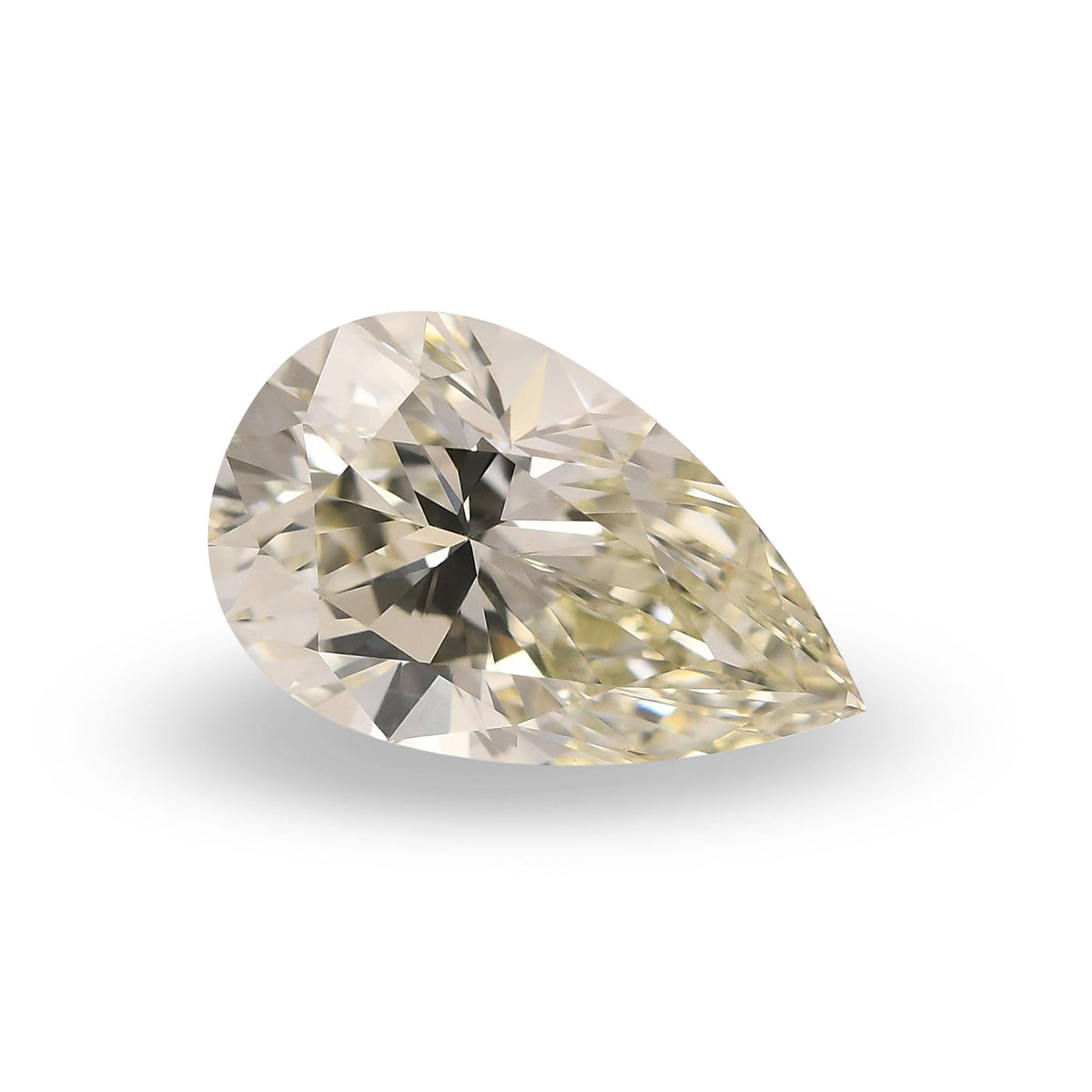 2,21 Karat hellgrün-gelber Birnen-Diamant VS1 GIA