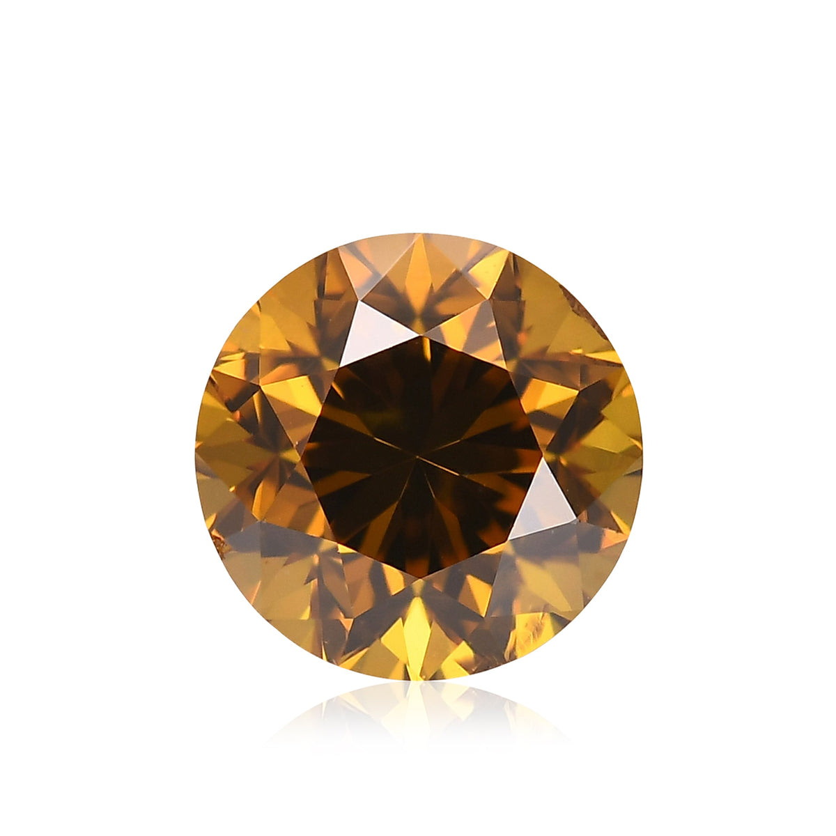 Runder Diamant | 0,74 ct | Fancy Deep Brownish Yellowish Orange | SI2 | GIA | Ref 428585