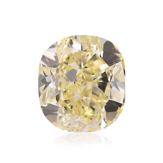 3,16 Karat Fancy Light Yellow Cushion Diamond VS1 GIA