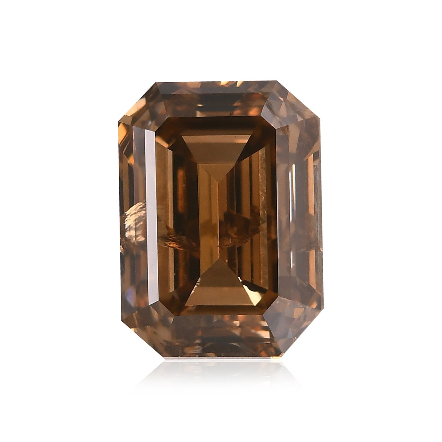 6,11 Karat Fancy Orange Brown Emerald Diamond (I1) IGI