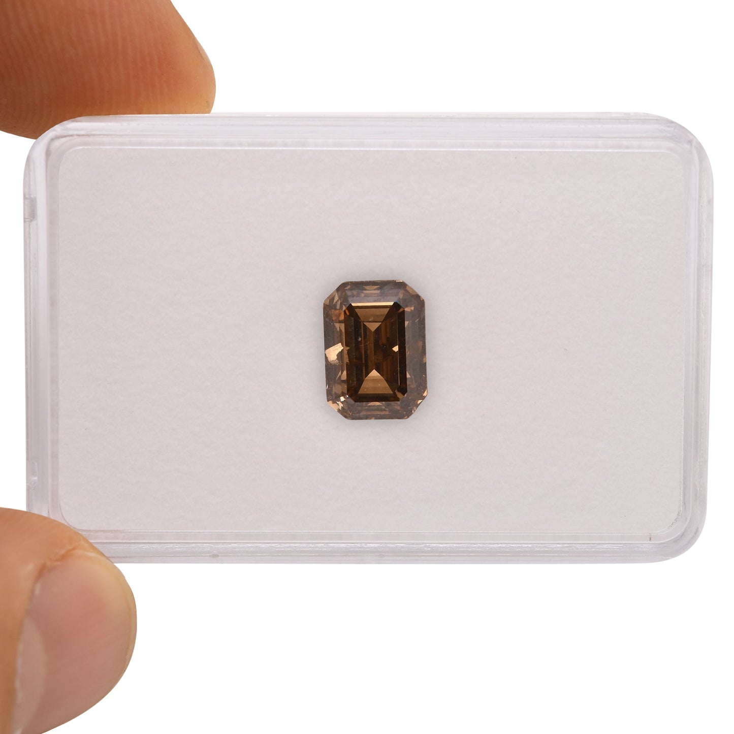 6,11 Karat Fancy Orange Brown Emerald Diamond (I1) IGI