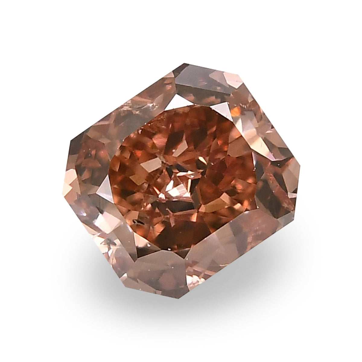 0,51 Karat Fancy Deep Pink Brown Radiant Diamant SI2 GIA