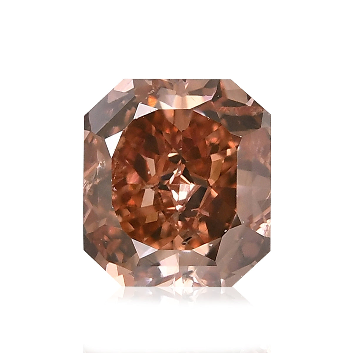 0,51 Karat Fancy Deep Pink Brown Radiant Diamant SI2 GIA