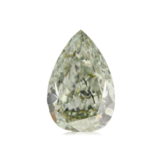 1,35 Karat Fancy Yellowish Green Birnenförmiger Diamant SI2 GIA
