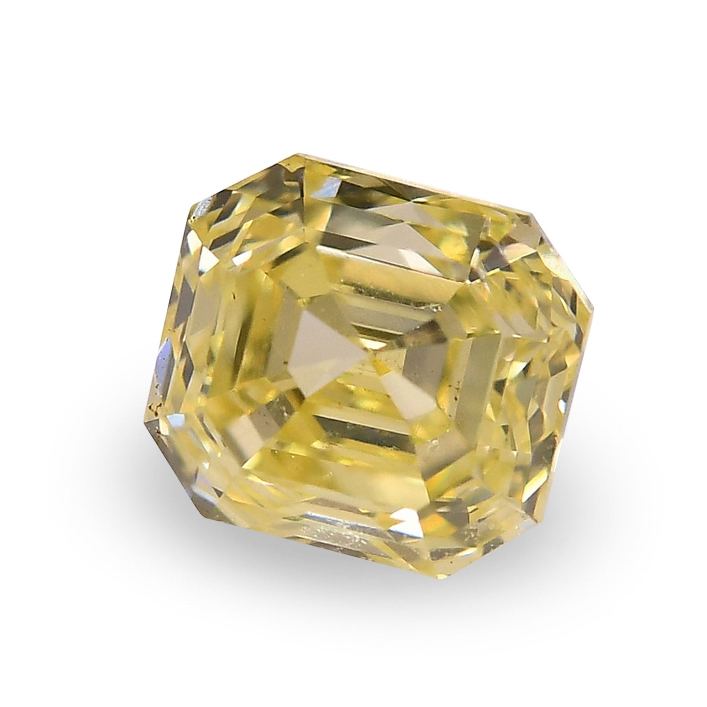 0,53 Karat Fancy Intense Yellow Asscher Diamant (VS)