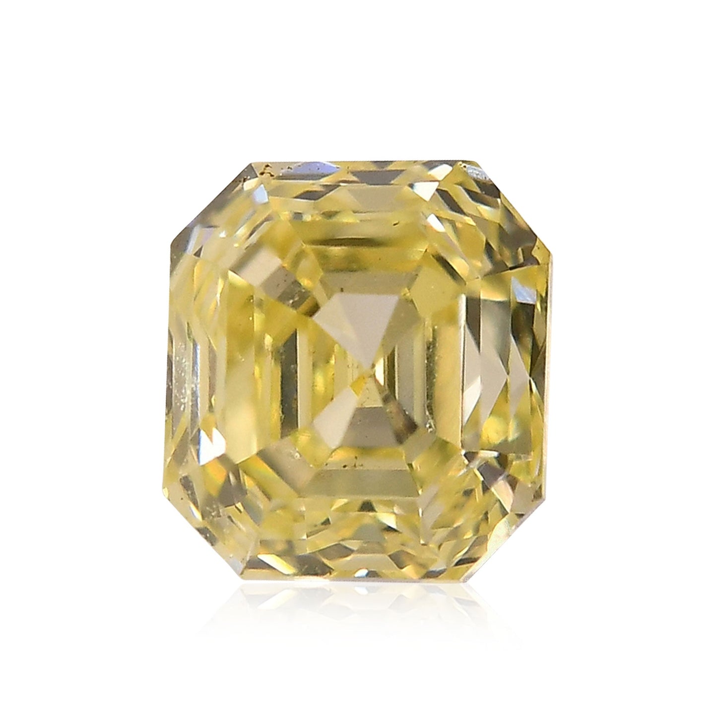 0,53 Karat Fancy Intense Yellow Asscher Diamant (VS)