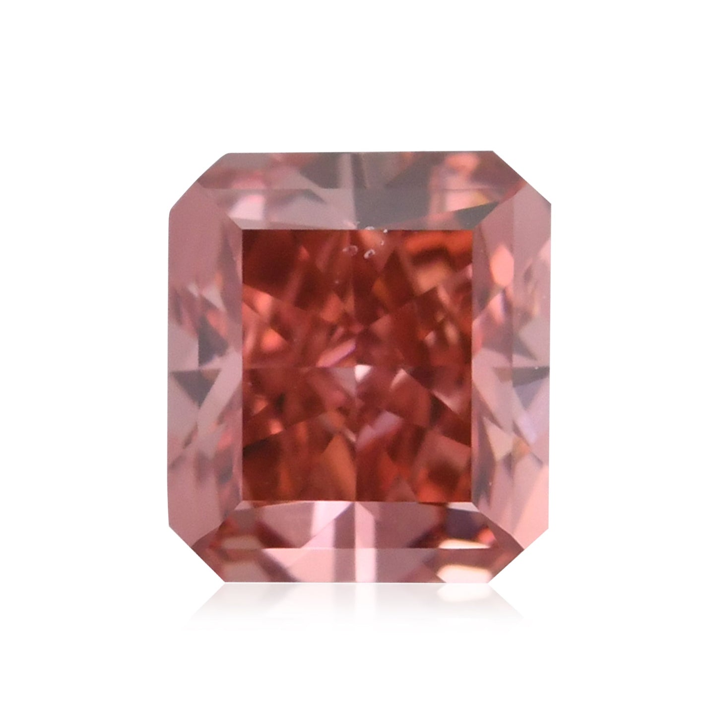 0.39 Carat Fancy Deep Pink Radiant Diamond SI1 GIA