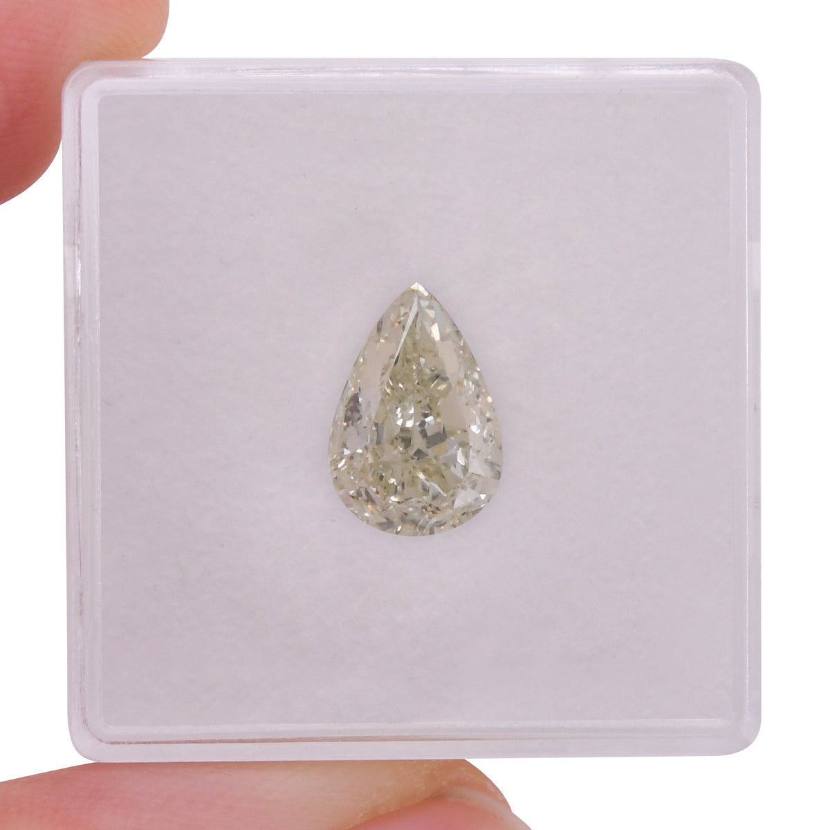 2,01 Karat Fancy Yellowish Green Birn-Diamant (I1) GIA