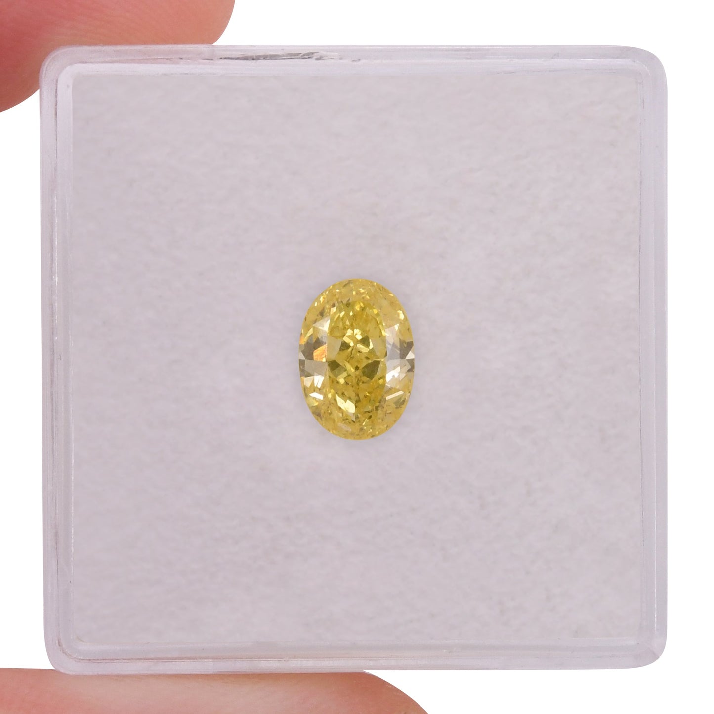 1,03 Karat Fancy Vivid Yellow Oval Diamond SI1 GIA