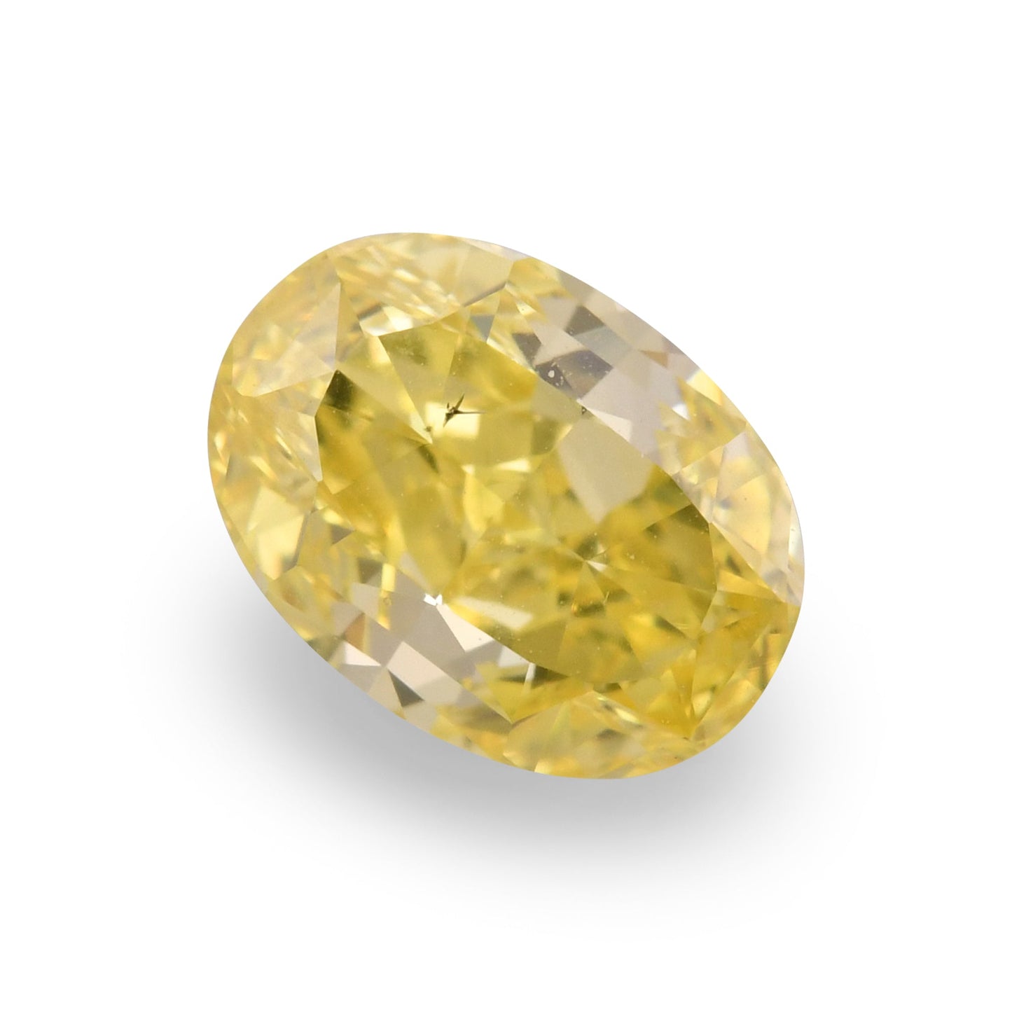 1,03 Karat Fancy Vivid Yellow Oval Diamond SI1 GIA