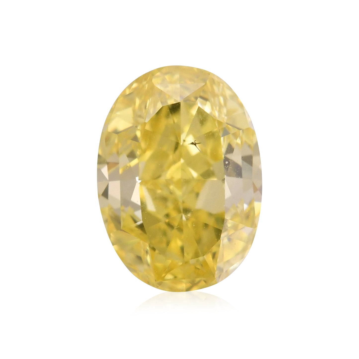 1,03 Karat Fancy Vivid Yellow Oval Diamond SI1 GIA