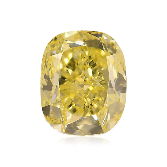 1,27 Karat Fancy Yellow Cushion Diamond SI1 GIA