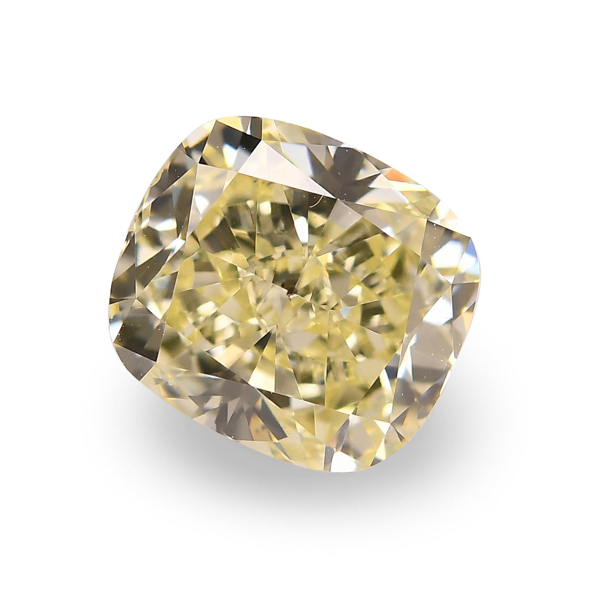 1.51 Carat Fancy Light Yellow Cushion Diamond SI1 GIA