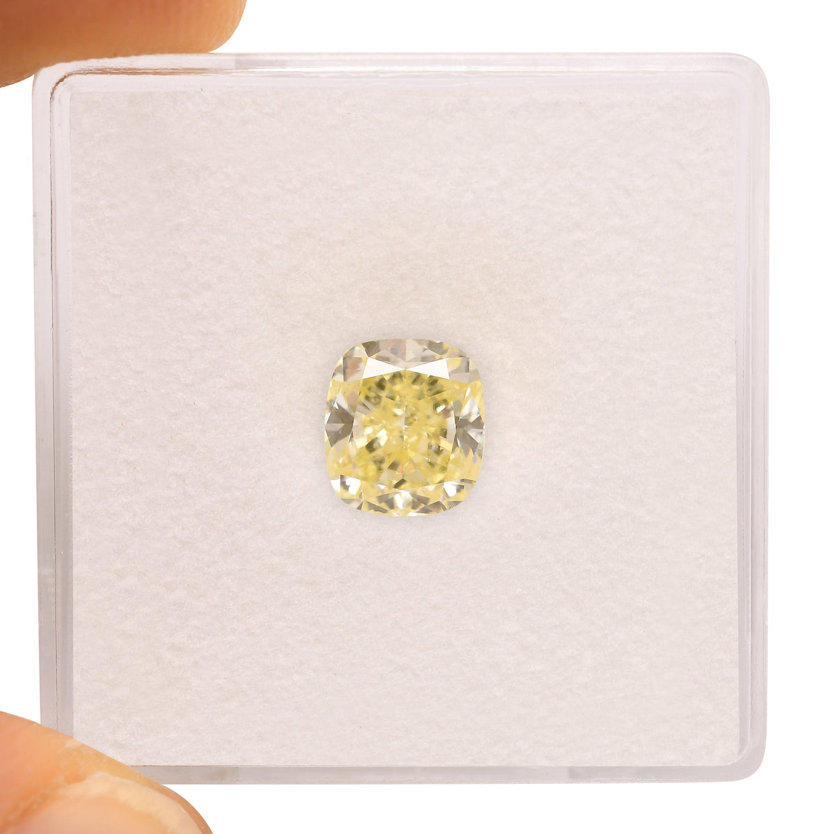 1.51 Carat Fancy Light Yellow Cushion Diamond SI1 GIA