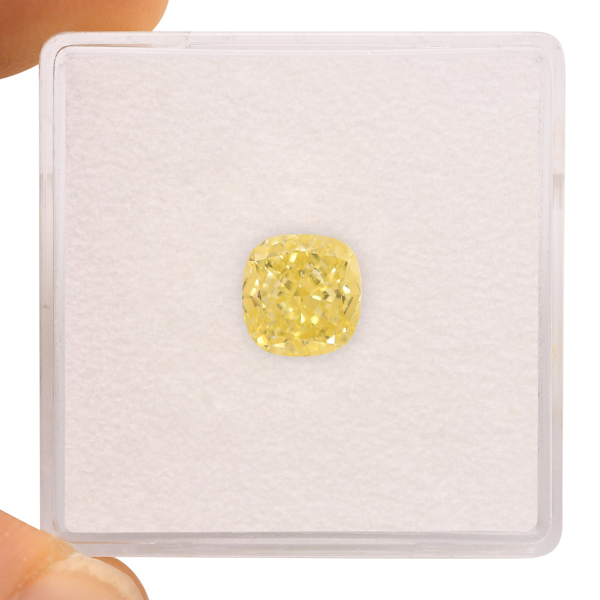 1.53 Carat Fancy Yellow Cushion Diamond SI2 GIA