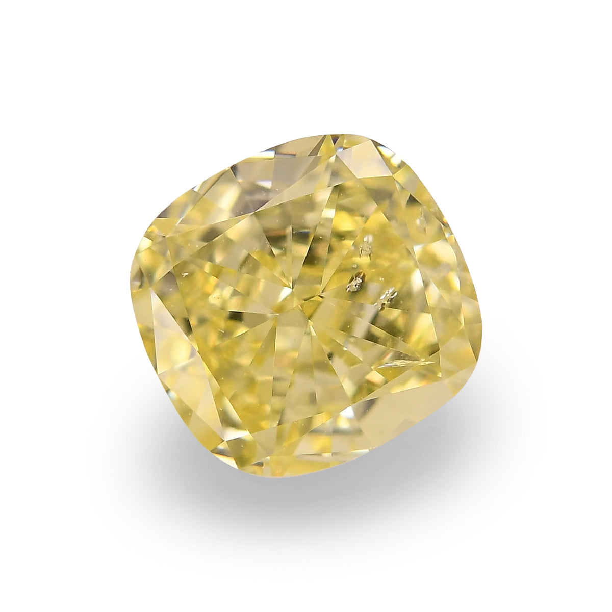 1.53 Carat Fancy Yellow Cushion Diamond SI2 GIA