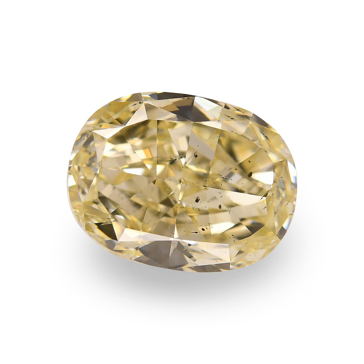 4.26 Carat Fancy Light Brownish Yellow Oval Diamond SI2 GIA