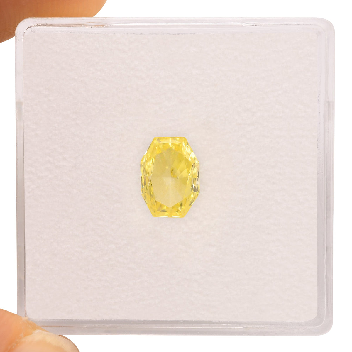 0.86 Carat Fancy Intense Yellow Octagon Diamond VS2 GIA